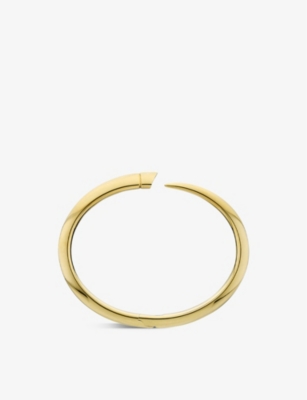 Shaun Leane Tusk Yellow Gold-vermeil Bangle In Yellow Gold Vermeil