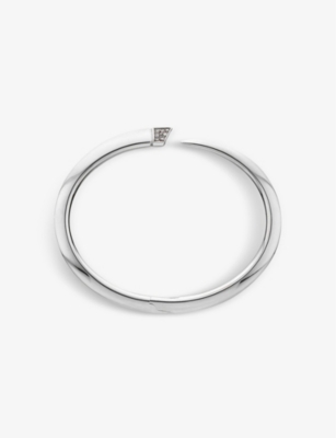 SHAUN LEANE: Tusk Sabre sterling silver and diamond bangle