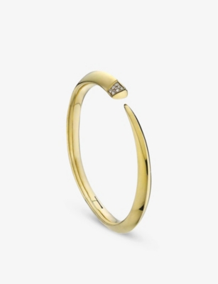 Shaun Leane Tusk Yellow Gold-vermeil And Diamond Bracelet