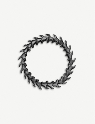 SHAUN LEANE: Serpent Trace rhodium bracelet