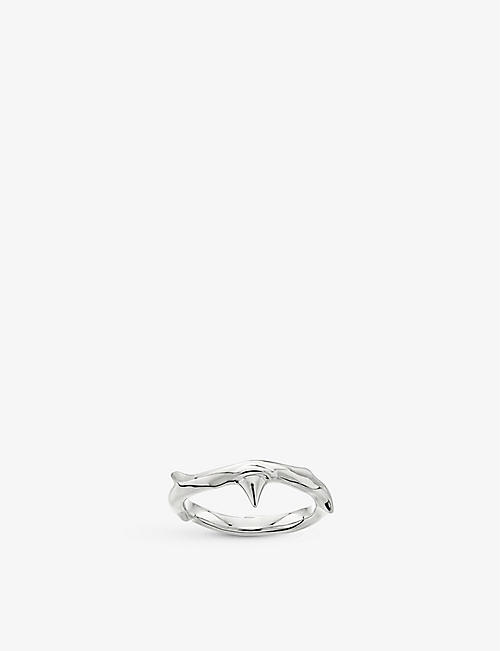 SHAUN LEANE: Rose Thorn sterling silver ring