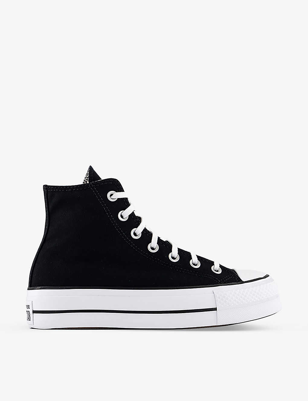 Converse All Star Lift High-top Flatform Trainers In Black White