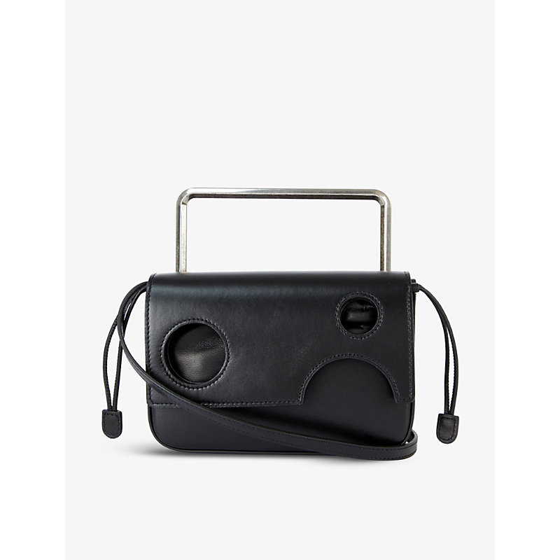 Off-White METEOR CUTOUT LEATHER CROSS-BODY BAG