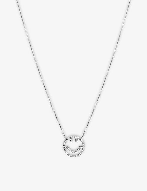 ROXANNE FIRST: Have a Nice Day diamond and 14ct white gold necklace