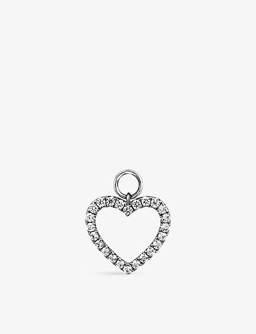 ROXANNE FIRST: Joanie’s Heart 14ct white-gold and 0.19ct round-cut diamond single earring charm