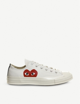comme des garcons converse white low