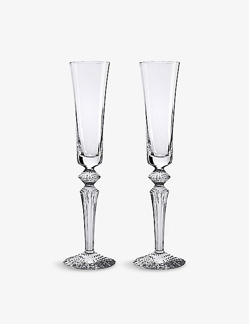 BACCARAT: Mille Nuits Flutissimo champagne flutes set of two