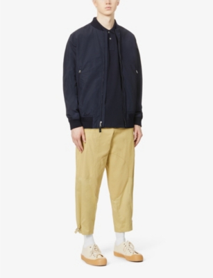 Ps By Paul Smith S By Paul Smith Mens Dark Navy Zebra-embroidered Cotton-piqué Polo Shirt In Dark Navy