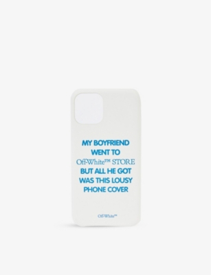 Off White C O Virgil Abloh My Boyfriend Graphic Print Iphone 11 Pro Phone Case Selfridges Com