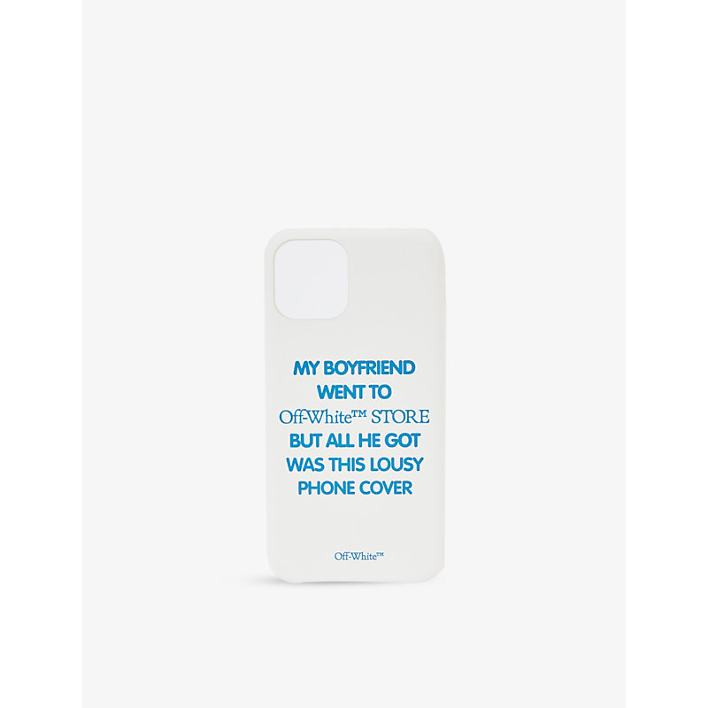 Off-white My Boyfriend Graphic-print Iphone 11 Pro Phone Case In White Blue