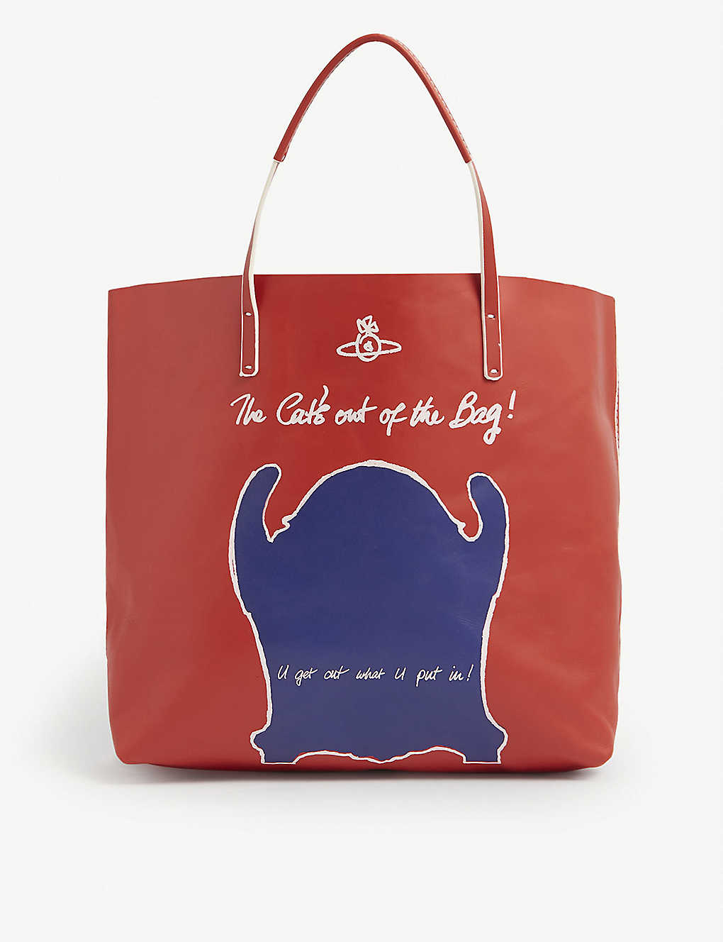 VIVIENNE WESTWOOD - Africa graphic-print leather tote bag VIVIENNE WESTWOOD - Africa graphic-print leather tote bag