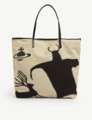 VIVIENNE WESTWOOD - Africa Good Life canvas tote bag | Selfridges.com