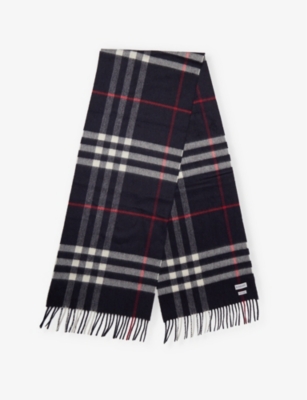 BURBERRY: Giant check cashmere scarf