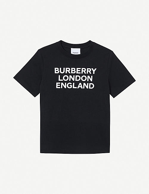 BURBERRY: Logo-print crewneck cotton-jersey T-shirt 3-14 years