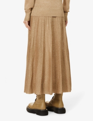 Metallic maxi knit skirt best sale