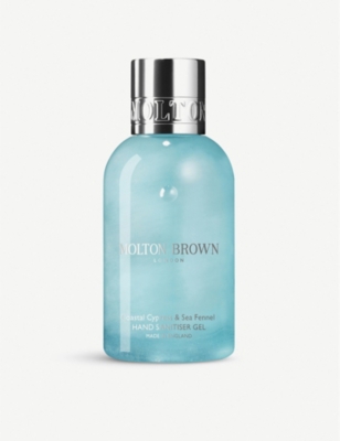 Molton Brown Coastal Cypress And Sea Fennel Hand Sanitiser Gel In Blue