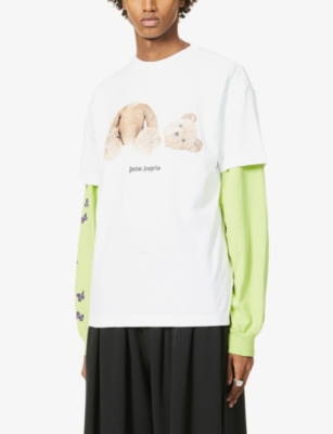 PALM ANGELS - Bear logo-print cotton-jersey T-shirt