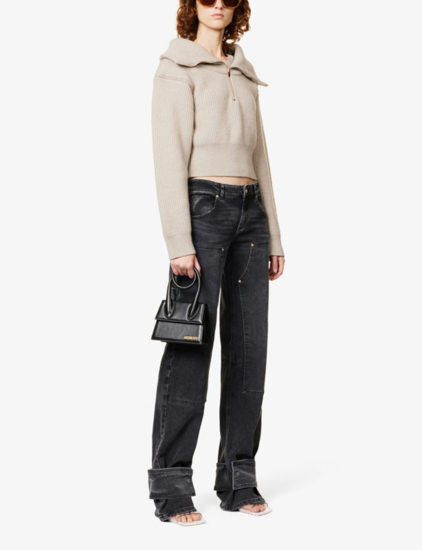Le Chiquito Noeud medium leather top-handle bag