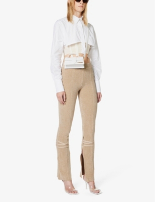 Shop Jacquemus Womens White Le Bambino Leather Top Handle Bag
