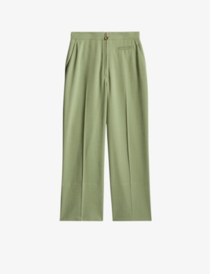 CLAUDIE PIERLOT Precieuse high rise woven trousers Selfridges