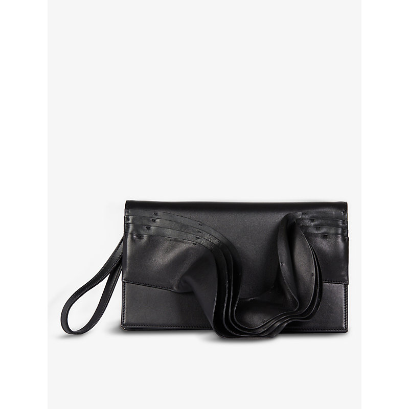 Valentino ATELIER WAVE LEATHER CLUTCH BAG