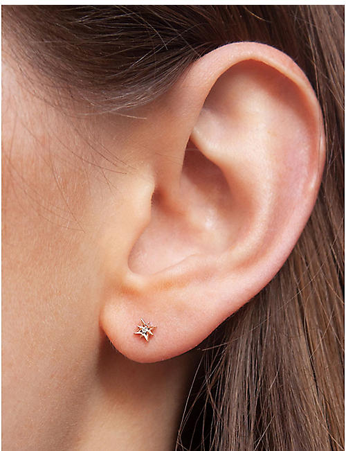 Elephant 14ct rose-gold single stud earring Selfridges & Co Women Accessories Jewelry Earrings Studs 