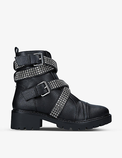 CARVELA: Siddy embellished leather ankle boots