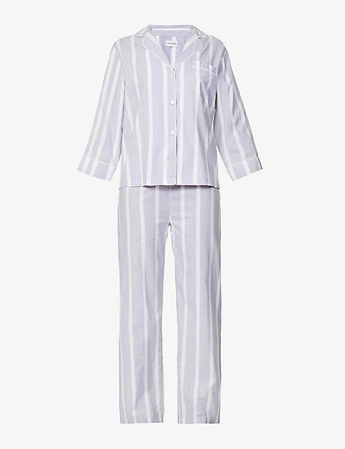 HONNA: Striped cotton pyjama set