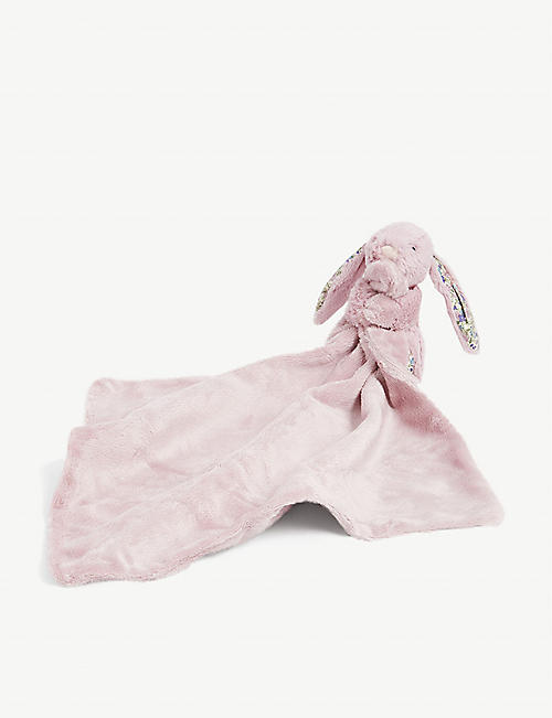 JELLYCAT: Blossom Tulip Bunny soother blanket 28cm x 28cm
