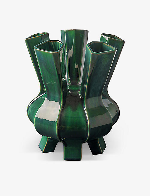 POLS POTTEN: Puyi glazed ceramic vase 34cm