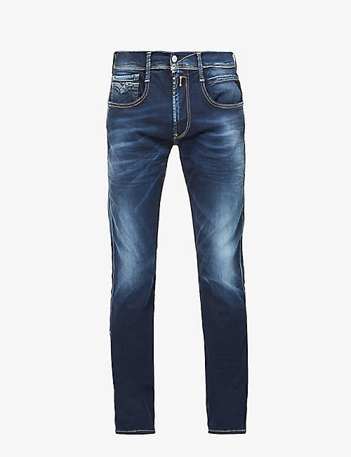 REPLAY: Anbass Re-Used X-Lite slim-fit stretch-denim jeans