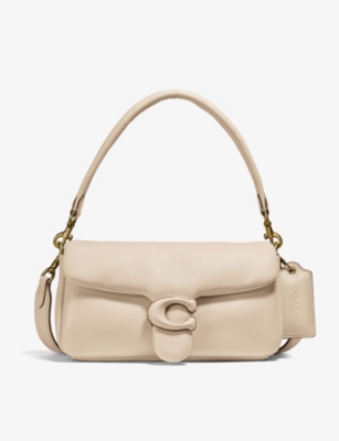 Coach Tabby Pillow Leather Shoulder Bag In Cream