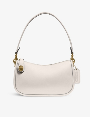 Coach Swinger Leather Shoulder Bag Beige