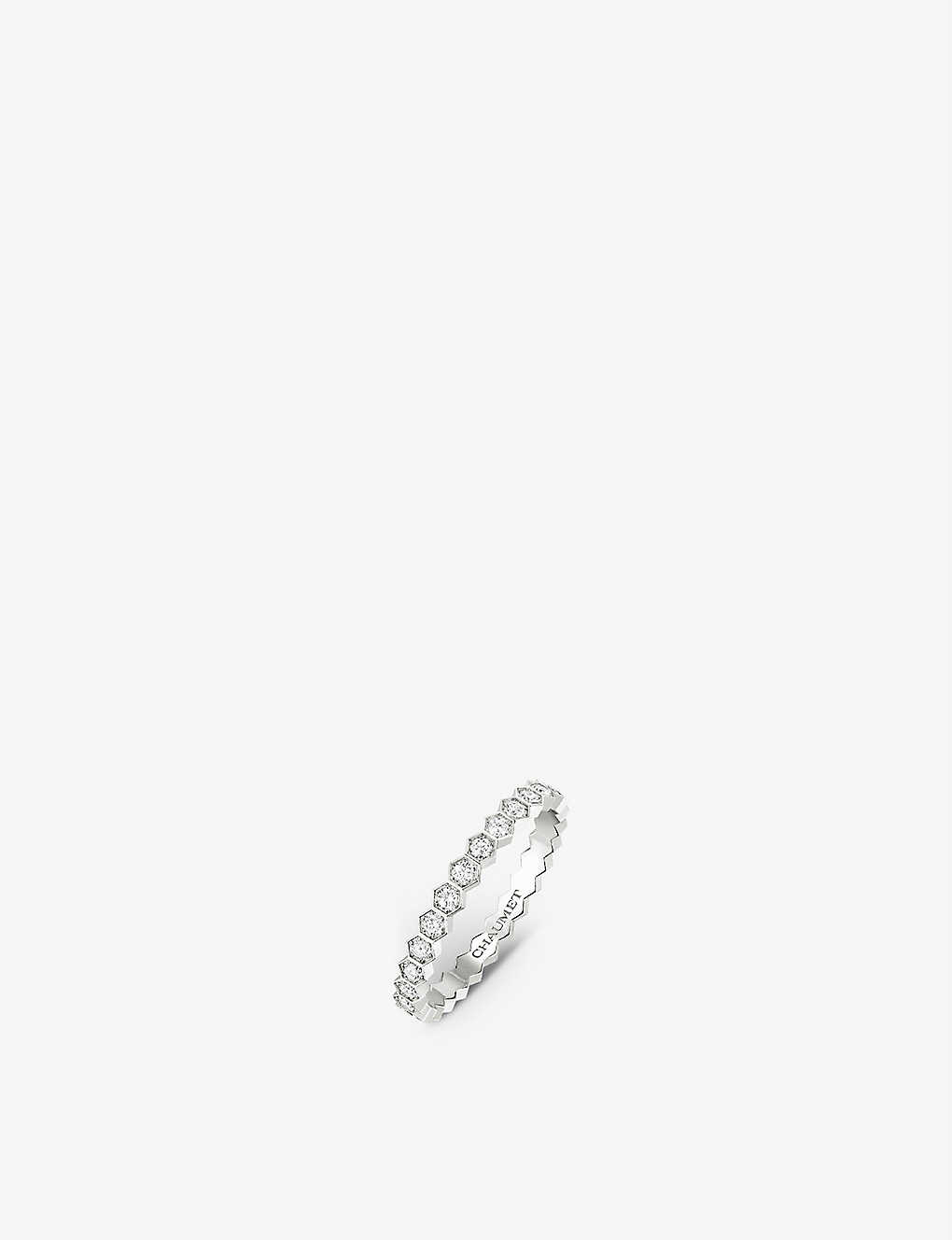 Chaumet Womens White Gold Bee My Love 18ct White-gold And 0.43ct Diamond Ring