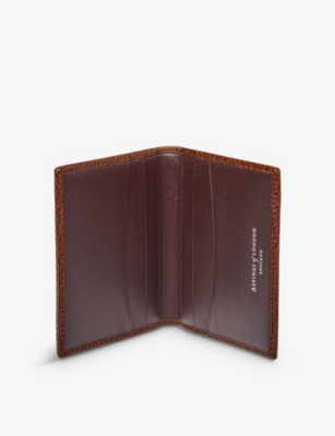 Shop Aspinal Of London Women's Tobacco Double Fold Leather Card Holder