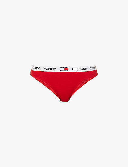 TOMMY HILFIGER: Logo-print organic cotton bikini briefs