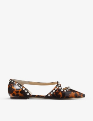 靴 JIMMY CHOO COGNAC MIX/SILVER Karli/PF 125 | Silver Metallic Leather Platform Sandals