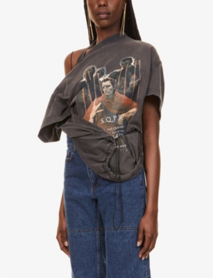 Y/PROJECT - Convertible Caesar graphic-print cotton-jersey T-shirt 