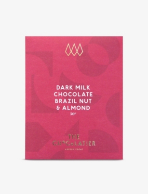 THE CHOCOLATIER - Roasted Brazil nut and almond dark milk chocolate bar ...