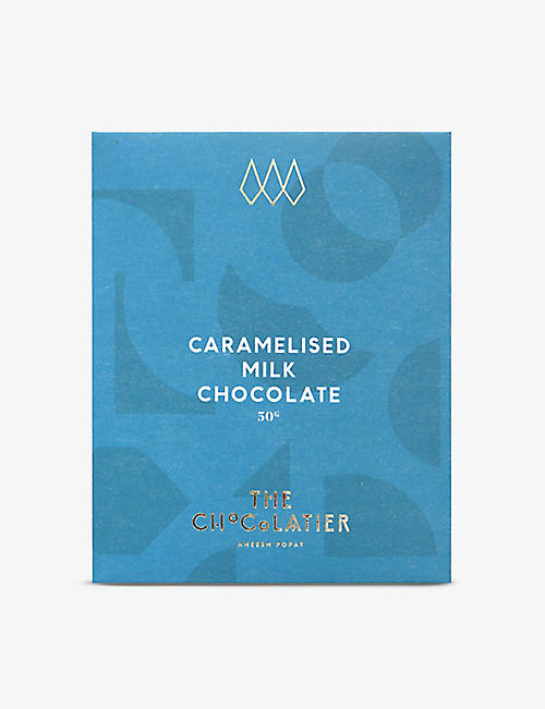 THE CHOCOLATIER: Caramelised milk chocolate bar 50g