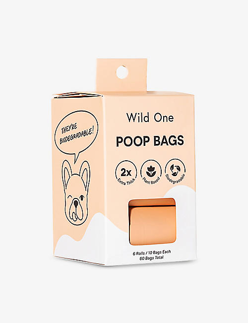 WILD ONE: Plant-based starch blend poop bags, pack of 60
