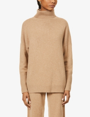 CHINTI AND PARKER Roll neck relaxed fit cashmere jumper