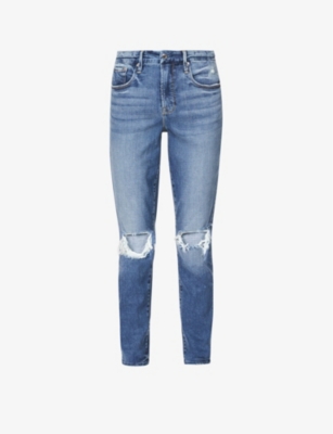 GOOD AMERICAN: Good Legs Crop skinny high-rise stretch-denim jeans