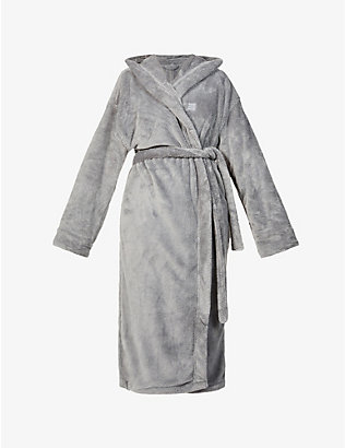 SOHO HOME: Logo-embroidered recycled-polyester house robe