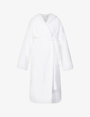 SOHO HOME: Logo-embroidered recycled-polyester house robe