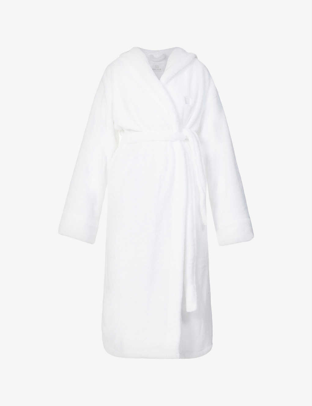 Soho Home Logo-embroidered Recycled-polyester House Dressing Gown In White