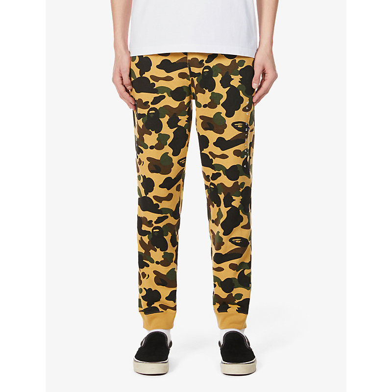 A Bathing Ape 1st Camo Tapered Cotton-jersey Jogging Bottoms
