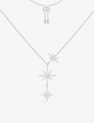 Apm Monaco Womens Météorites Sterling Silver And Zirconia Star Necklac In Silver (silver)