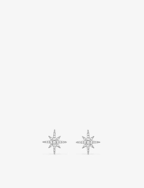 APM MONACO: Météorites sterling silver and zirconia star earrings