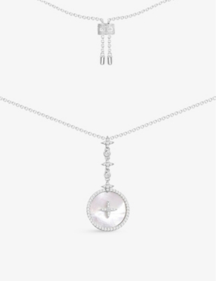 APM MONACO: Eternelle sterling silver pendant necklace